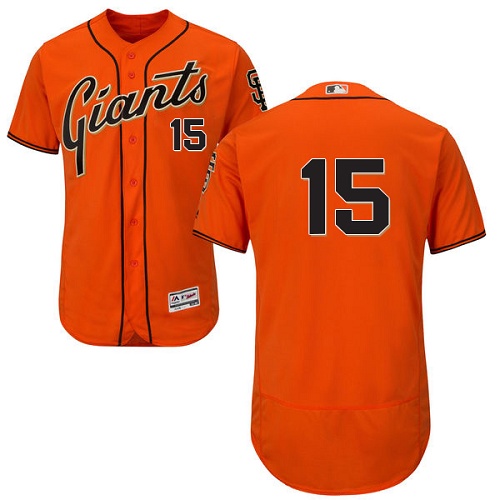 Giants #15 Bruce Bochy Orange Flexbase Authentic Collection Stitched MLB Jersey